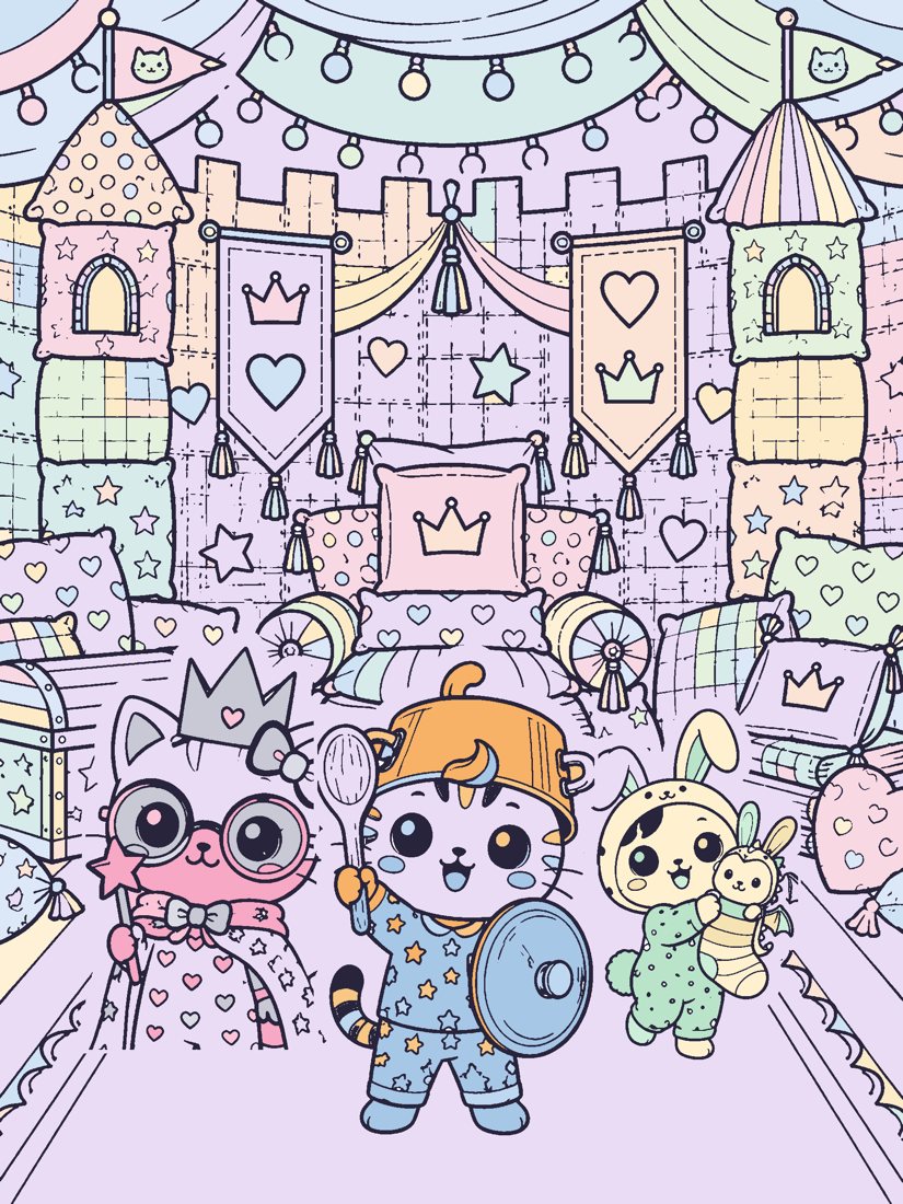 Blanket Fort page, colored